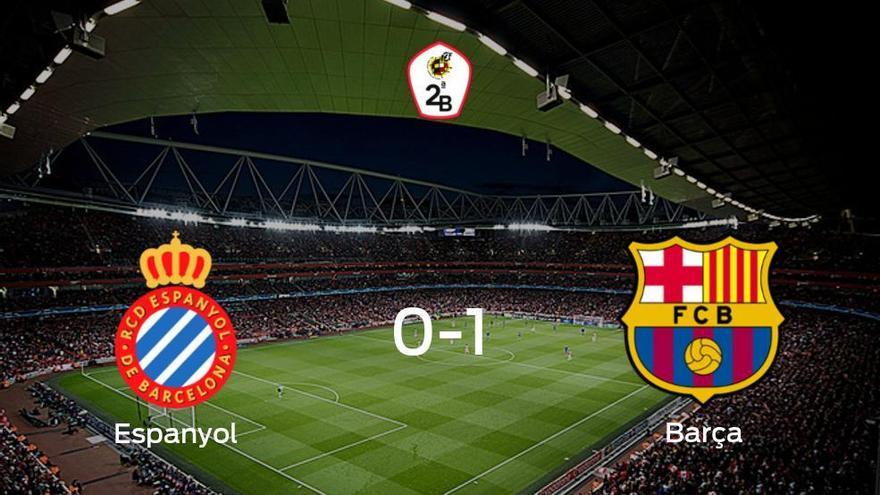 El Barcelona B se lleva los tres puntos frente al Espanyol B (0-1)