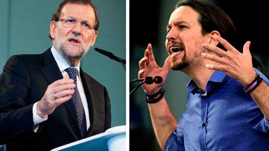 Pablo Iglesias y Rajoy, hoy con sus candidatos en A Coruña