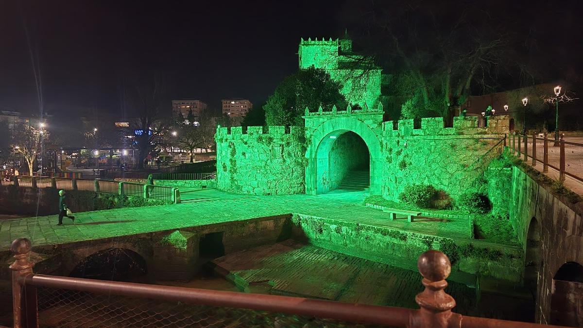 El color verde estrenó la iluminación reivindicativa de Vista Alegre.