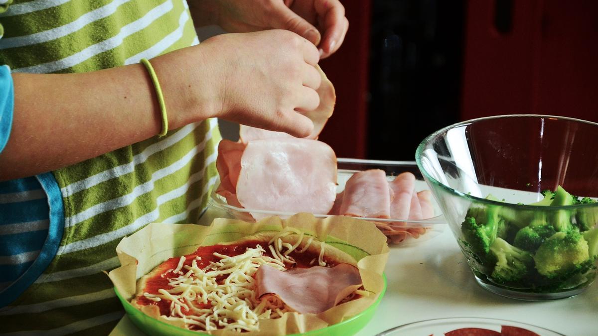 Pizza de brócoli para los más pequeños.