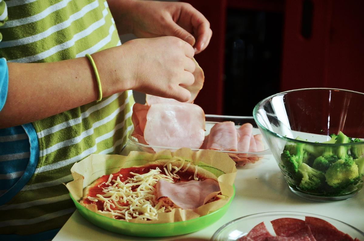 Pizza de brócoli para los más pequeños.