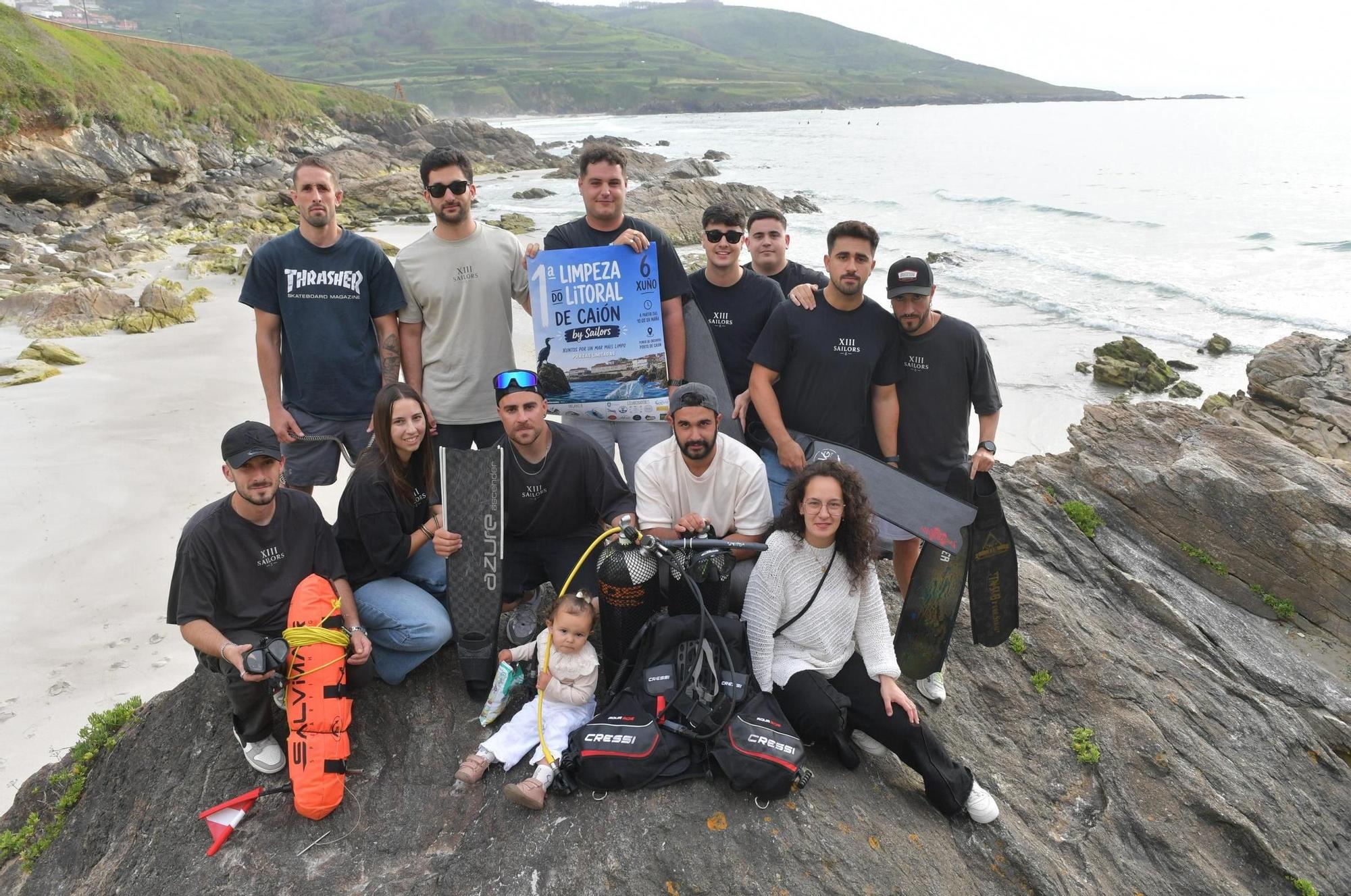 Objetivo salvar el litoral de Caión desde dentro: "Llevaremos buzos con botellas de aire, limpiaremos el mar a fondo"