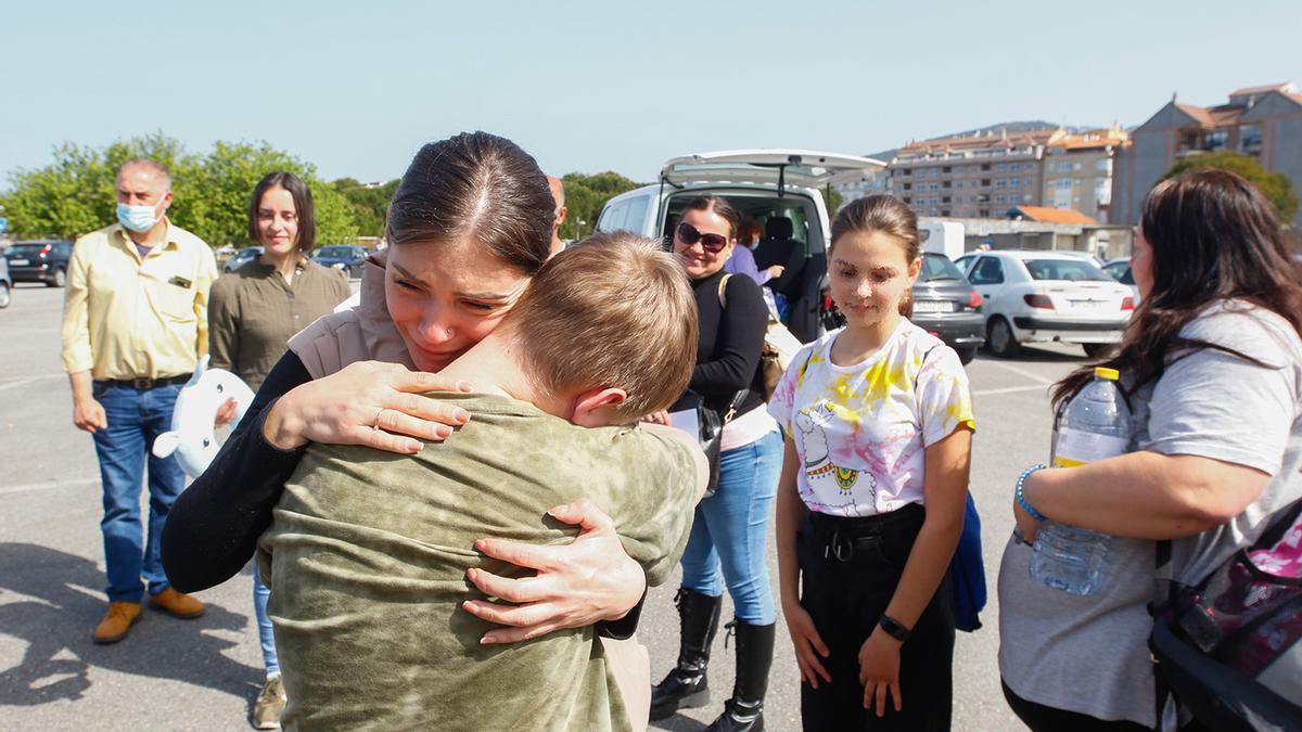 Llegada de refugiados ucranianos a Vilagarcía