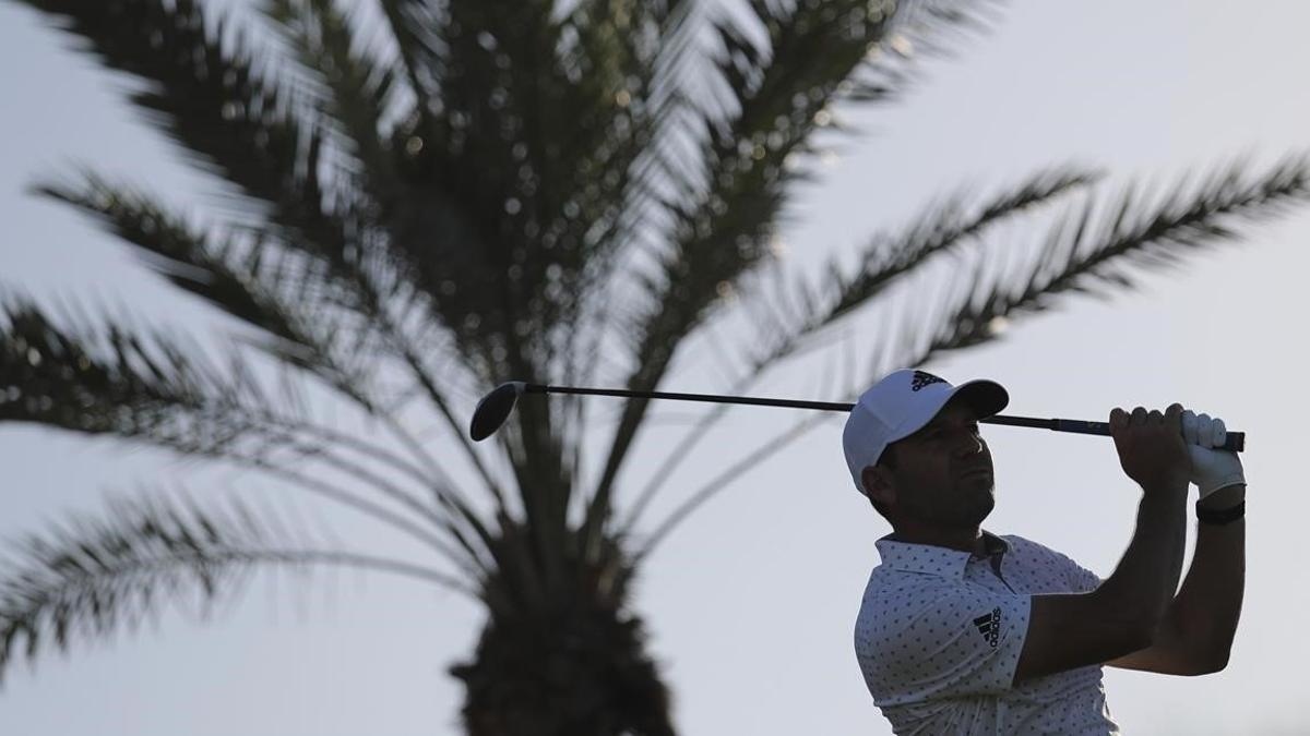 Sergio García, en acción en el torneo de Abu Dabi