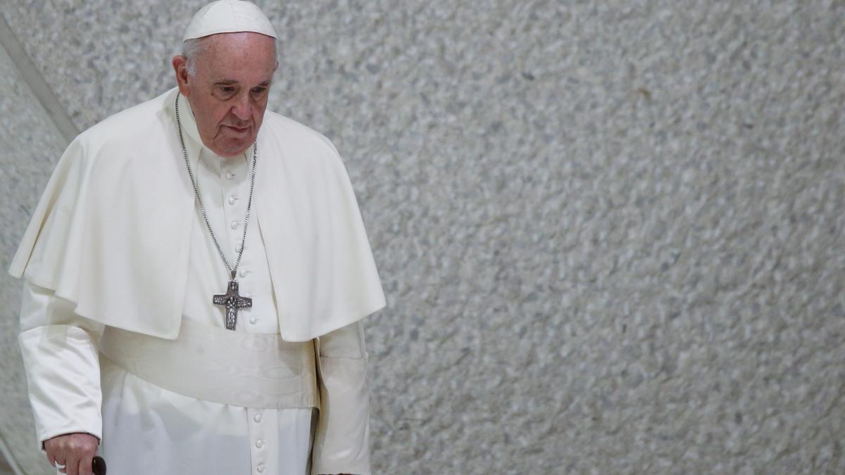 El Papa a su llegada a una audiencia general.