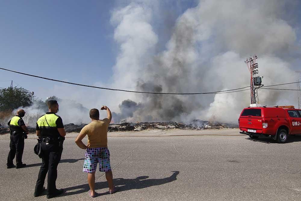 Incendio en el Camino de Carbonell junto a un asentamiento