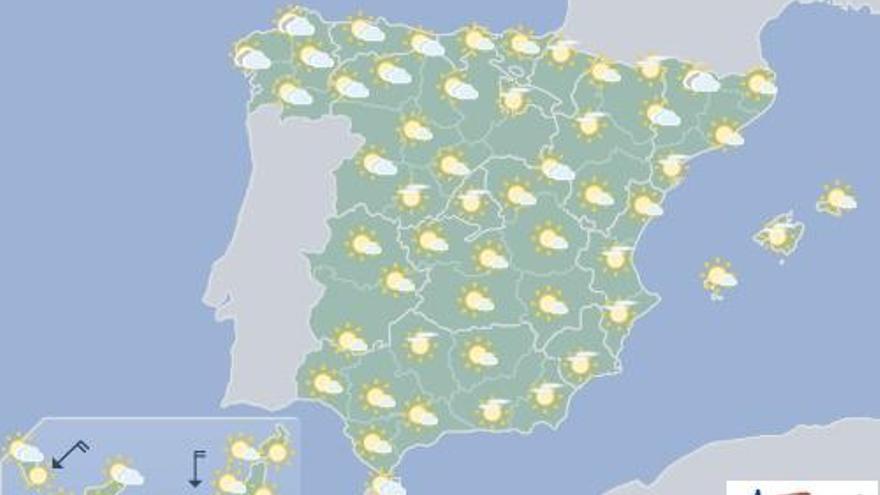 Cielos despejados y tiempo veraniego en Canarias