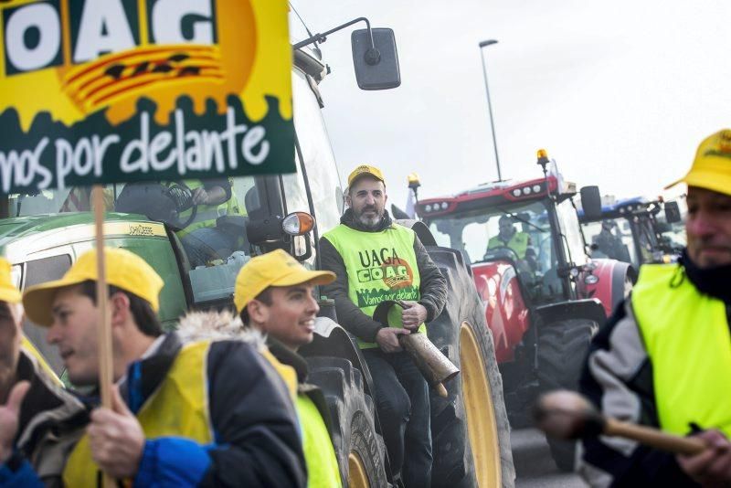 Manifestación de agricultores en Zaragoza