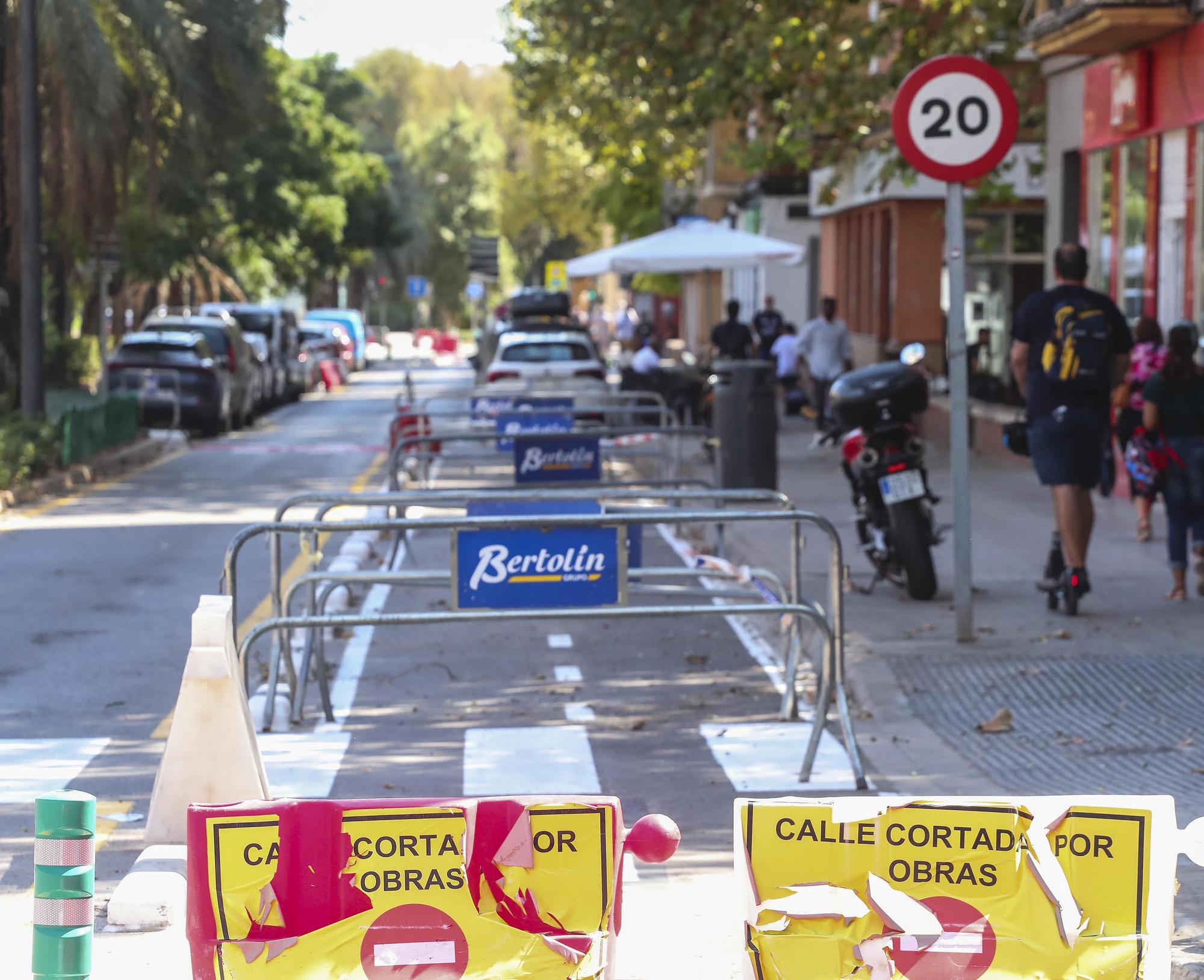 Así van las obras del carril bici de la Avenida del Cid