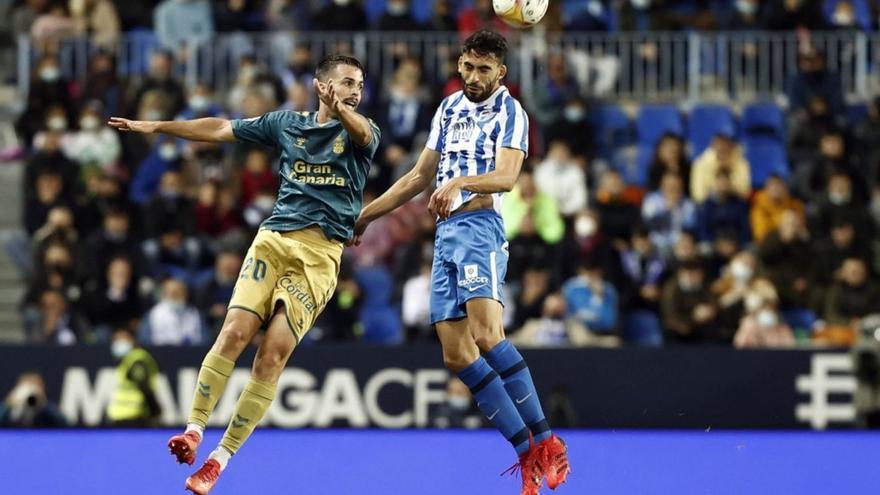 El central Juande Rivas, durante el último encuentro en casa frente a la UD Las Palmas. | MÁLAGA CF