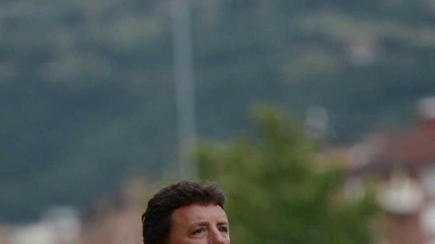 Marcos Suárez, durante un partido de L´Entregu.