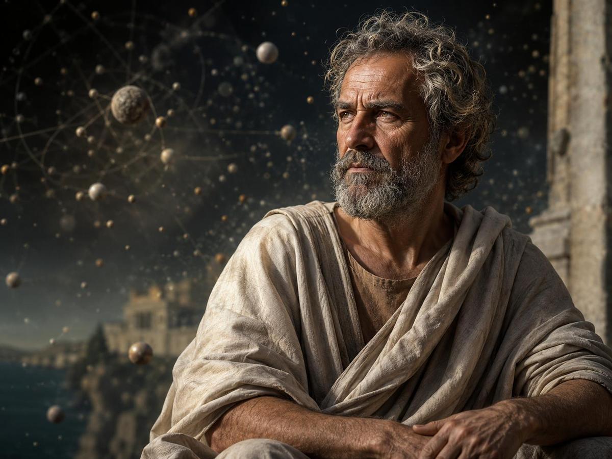 Leucipo de Mileto está considerado el fundador de la escuela atomista.