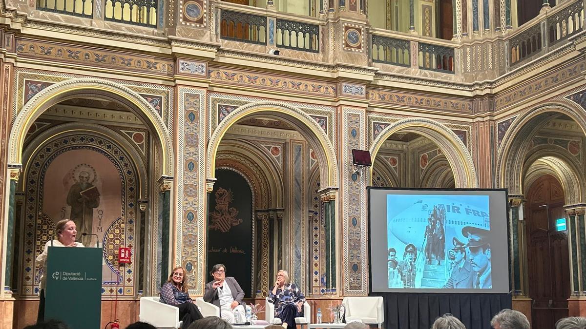 Una intervención en el congreso feminista de este sábado en València.