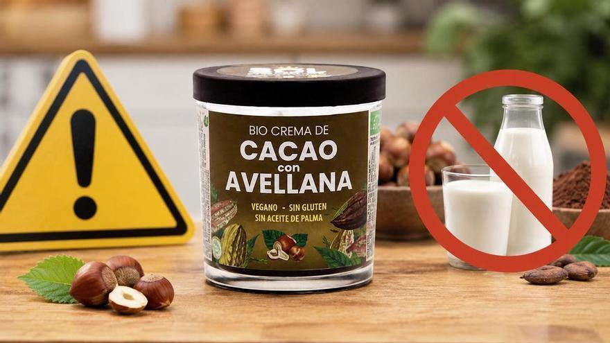 Alerta alimentaria por leche no declarada en una crema de cacao con avellana distribuida en España