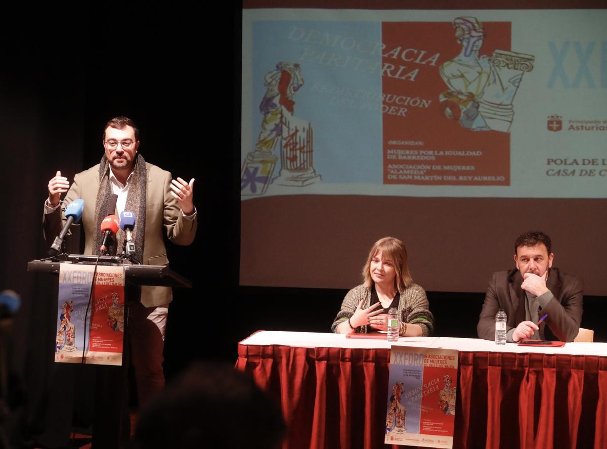 Barbón, durante su intervención.