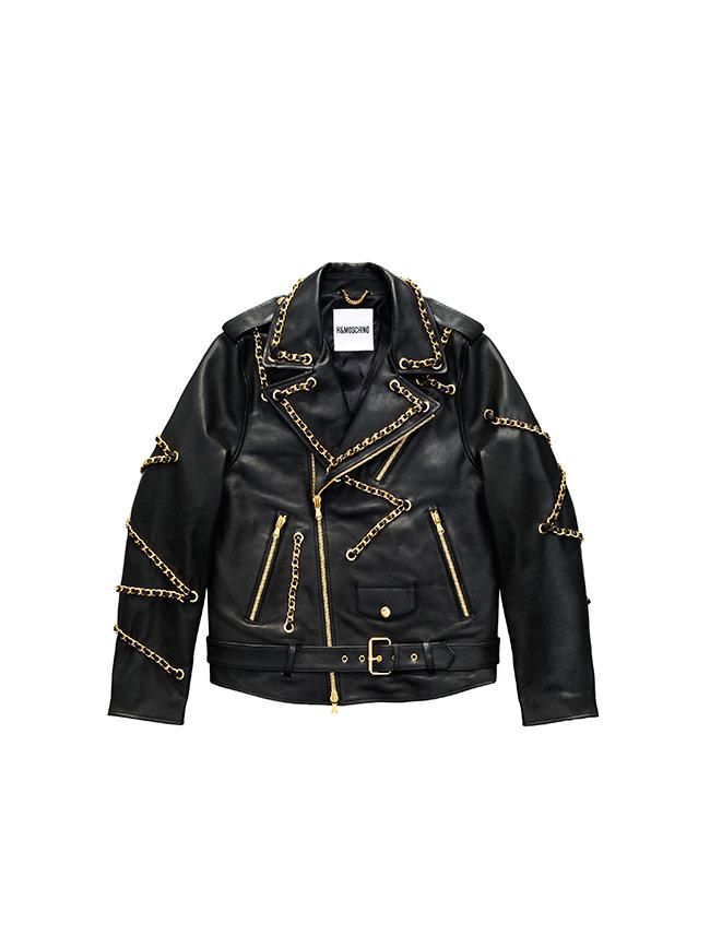 Todas las imágenes de la colección de Moschino x H&M: biker de cuero negra