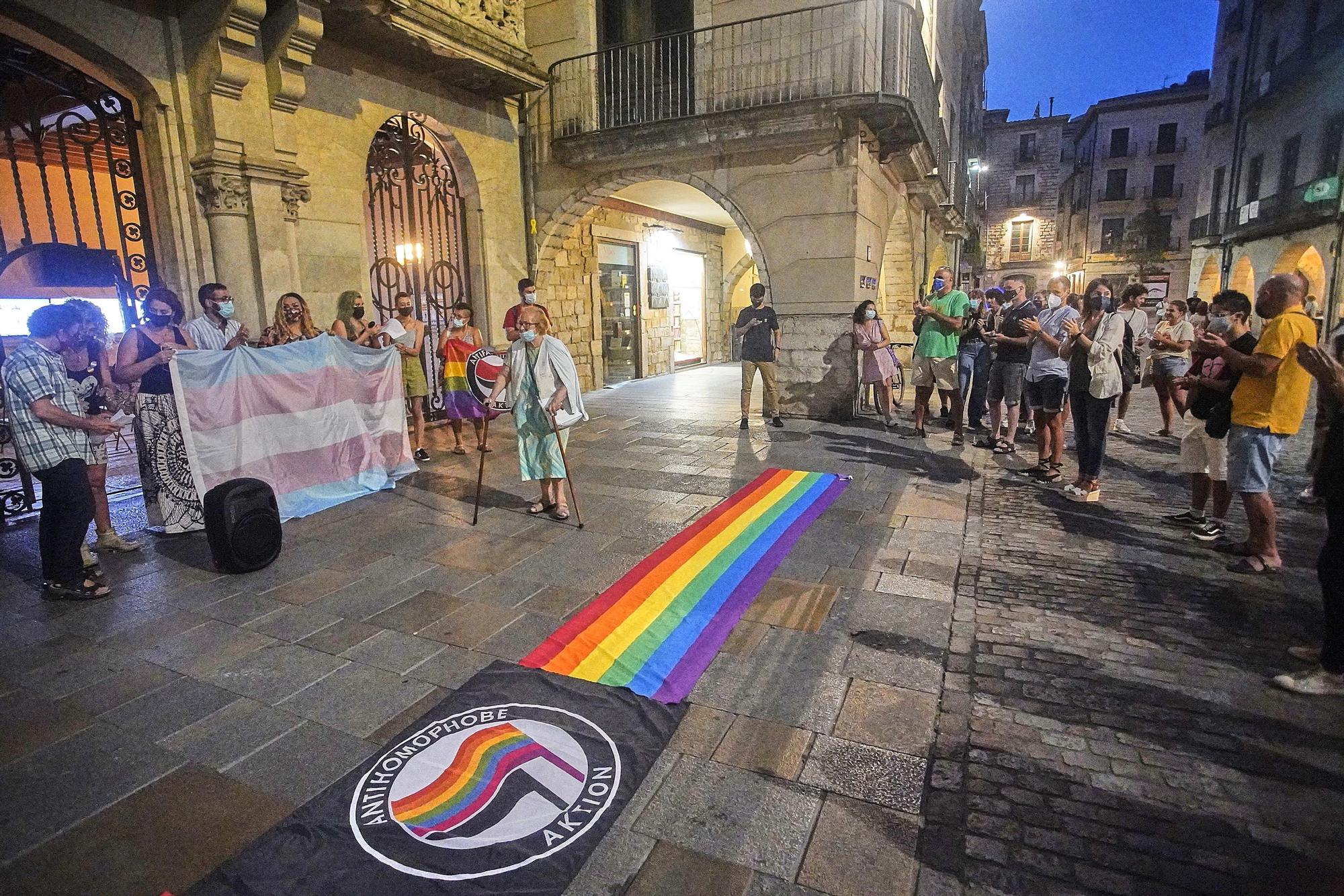 Concentració a Girona contra les agressions al col·lectiu LGTBI