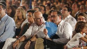 Espadaler, amb Duran, ahir al míting final celebrat a Barcelona.