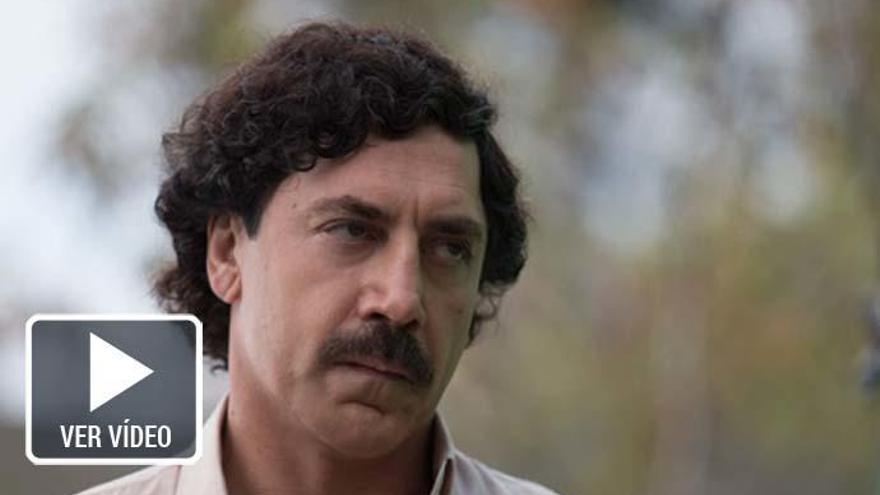 Javier Bardem caracterizado de Pablo Escobar.