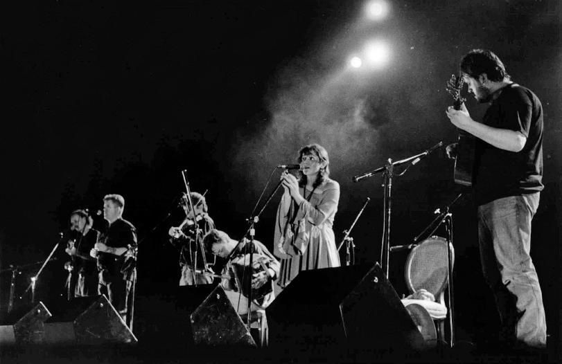 Los Dervish, con Cathy Jordan al frente, en abril del 97, cuando grabaron disco en Palma.