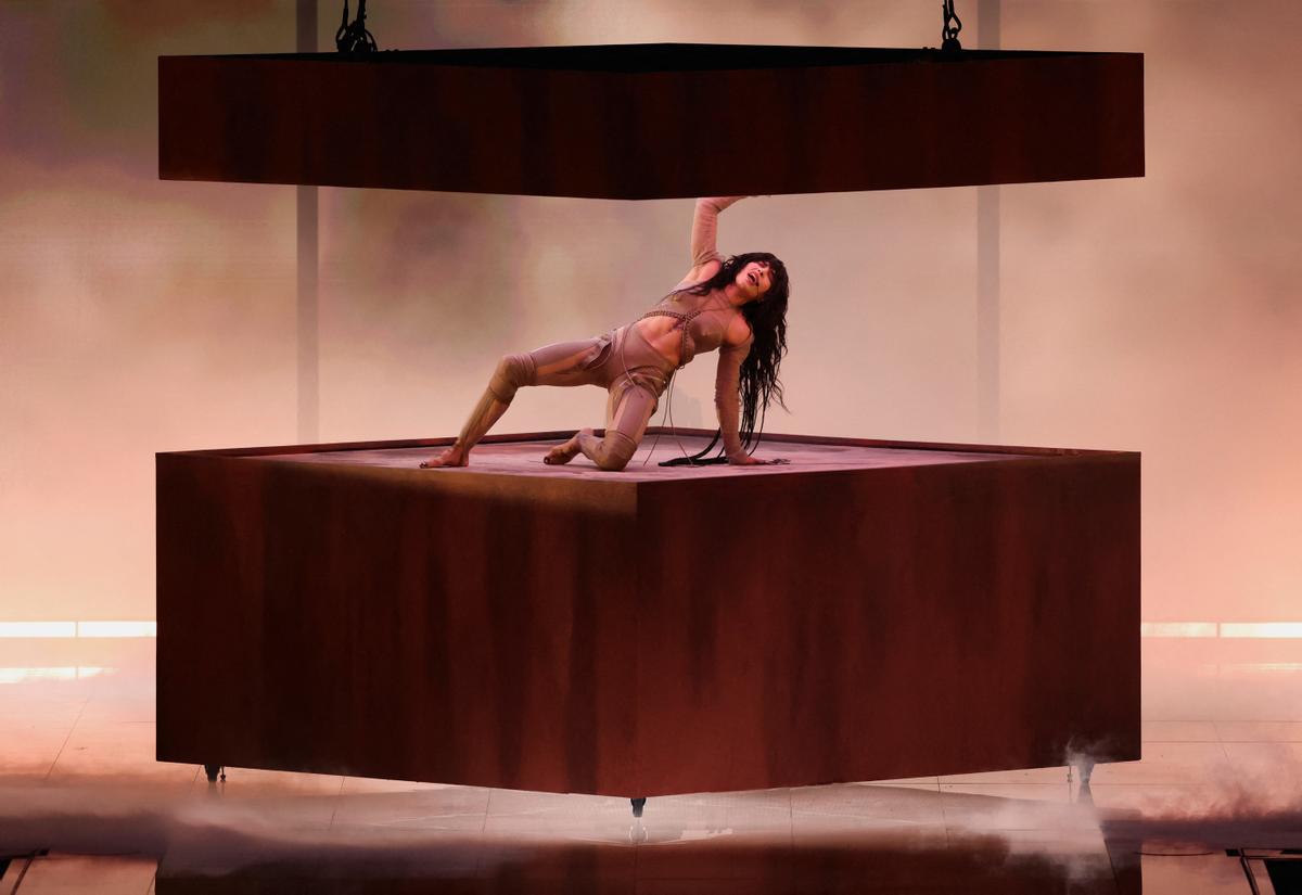 La sueca Loreen, durante su actuación en la primera semifinal de Eurovisión.