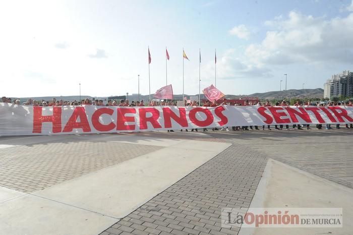 Tensión en la puerta de Nueva Condomina