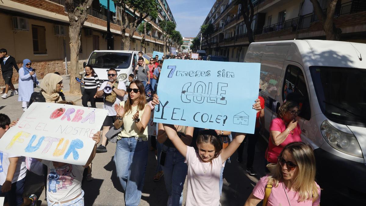 Protesta en Orba.