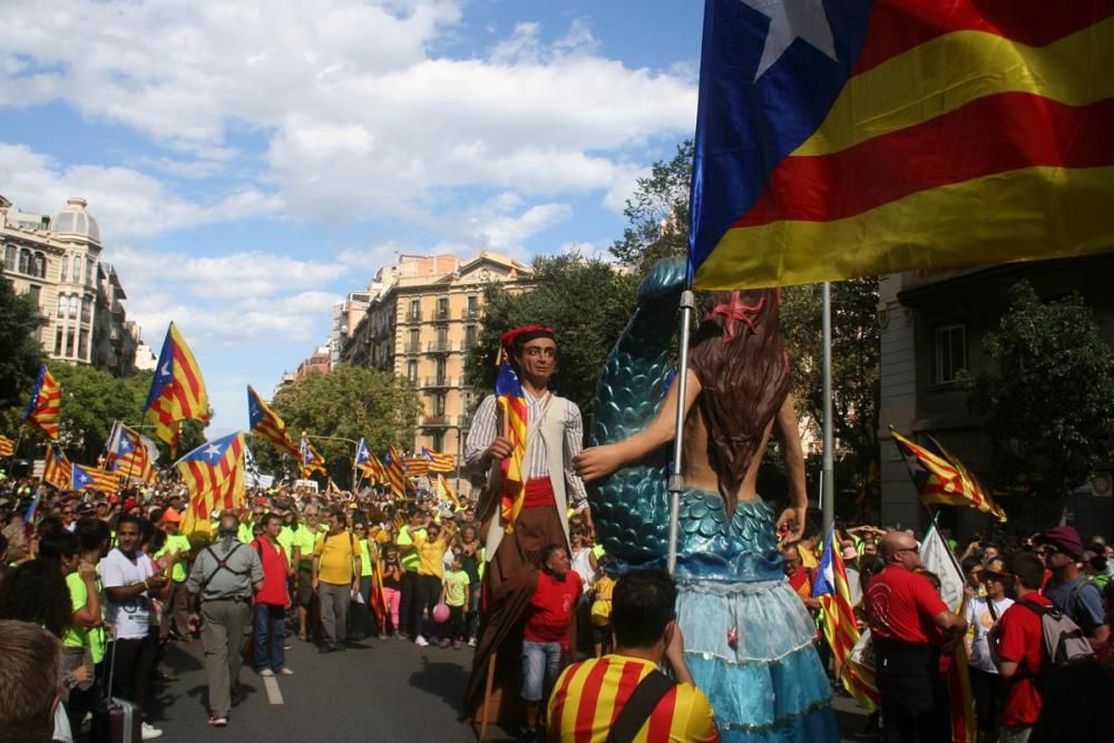 Els gironins a la manifestació de la Diada a Barcelona