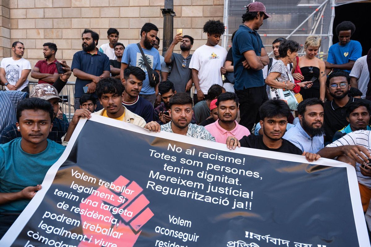 Gran manifestación antiracista en Barcelona