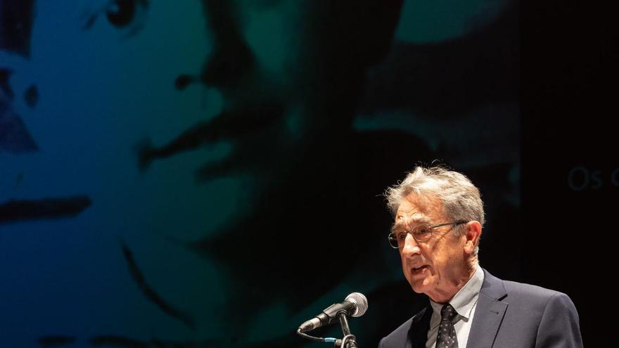 Xosé Díaz Arias de Castro, durante a súa intervención na homenaxe a Díaz Pardo. | Cedida