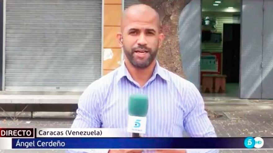 Ángel Rafael Cerdeño, corresponsal de Telecinco en Venezuela.