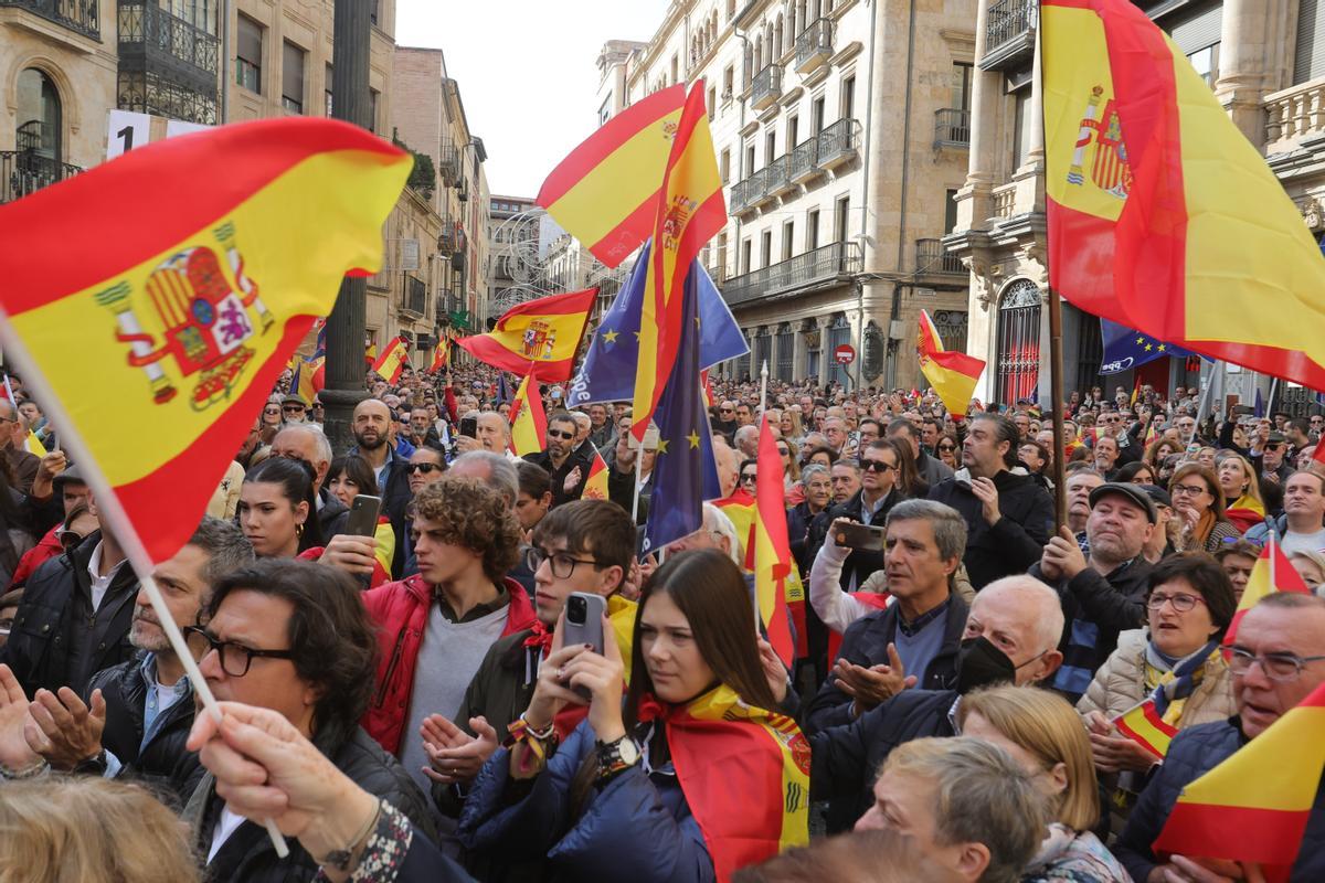Concentracion en Salamanca contra la amnistía