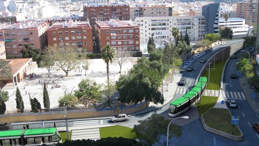 Simulación la Línea 2 del Metro de Málaga desde Guadalmedina hasta el Hospital Civil