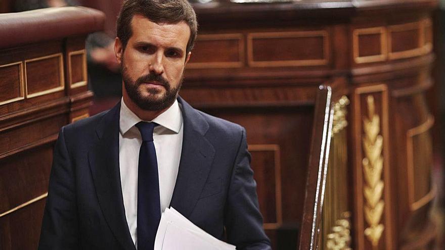 Casado, després d&#039;intervenir davant el ple del Congrés.