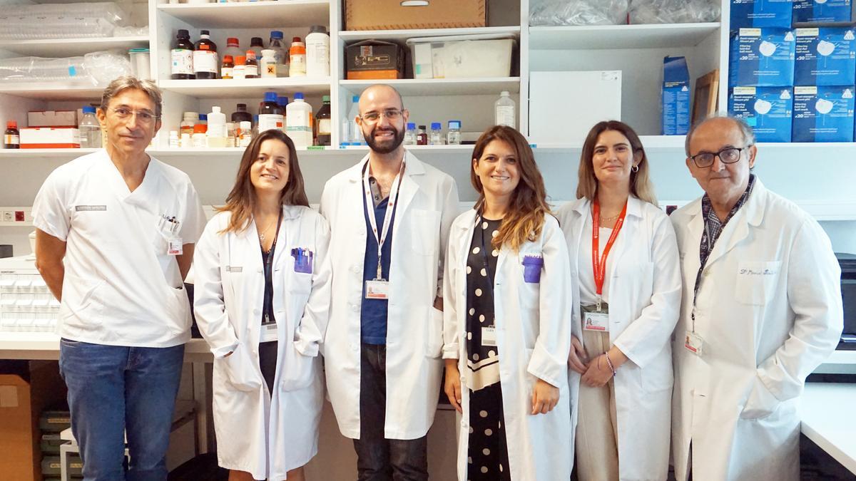 El equipo de investigadores valenciano que ha desarrollado el nuevo biomarcador