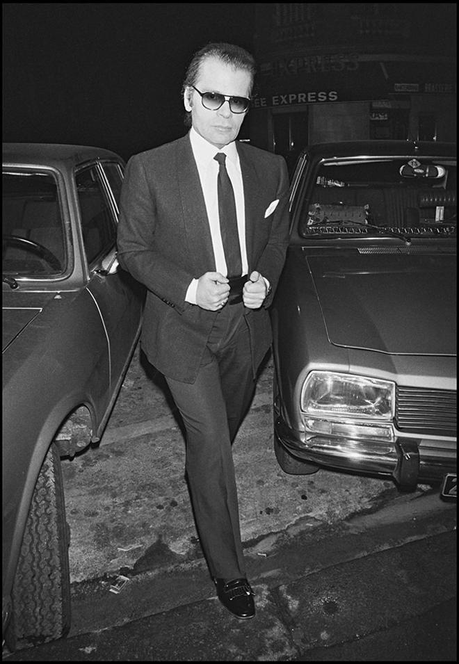 Karl Lagerfeld en Paris en 1978