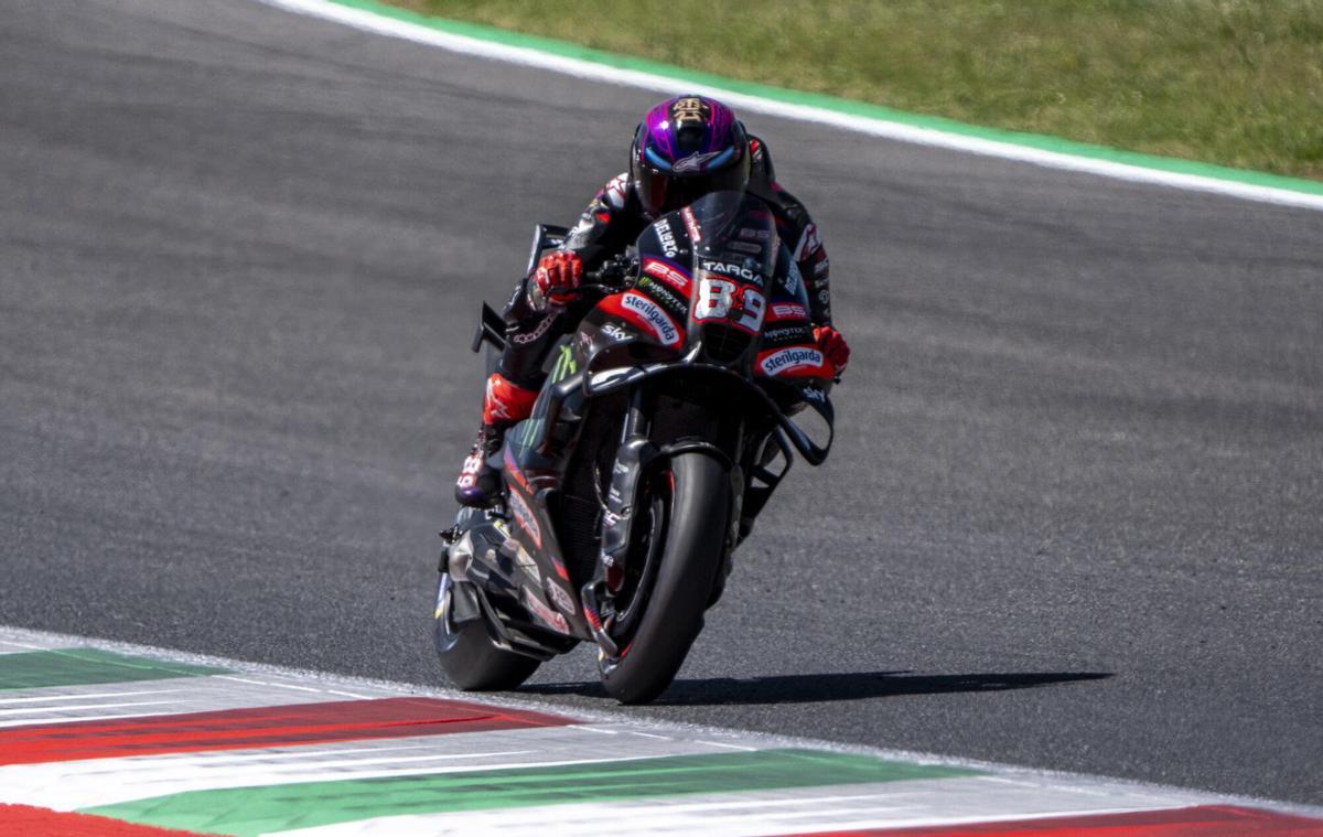 El español Jorge Martín (Aprilia RS-GP), en la carrera esprint del Gran Premio de Italia de MotoGP en Mugello. EFE/EPA/CLAUDIO GIOVANNINI