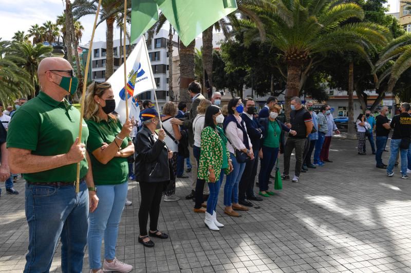 Manifestación de policías contra la reforma de la ley de seguridad