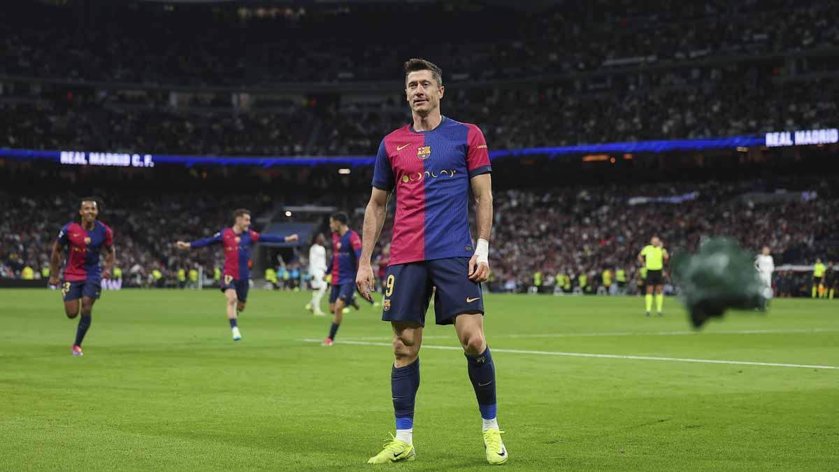 Lewandowski, autor de un doblete en el Bernabéu