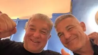 ¡Laporta y Enric Masip celebran el pinchazo del Madrid!