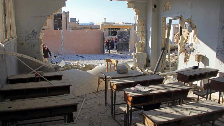 35 muertos, entre ellos 11 niños, en un bombardeo ruso contra una escuela en Siria