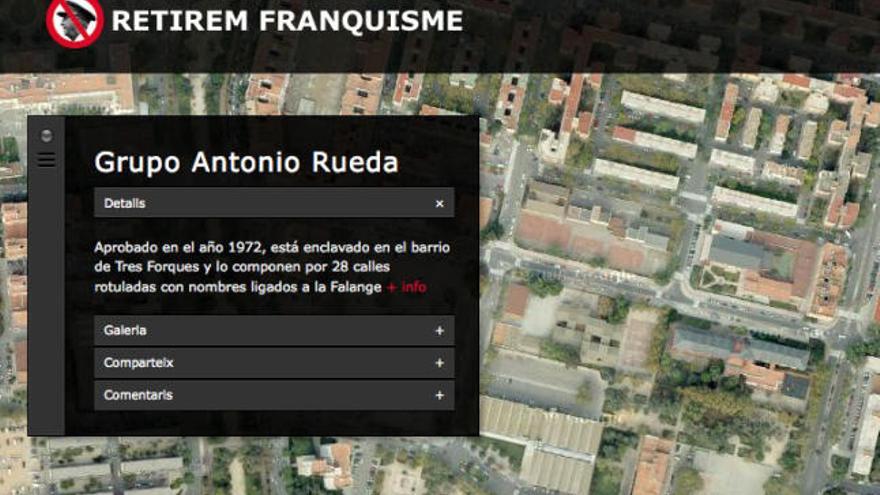 Abren una web para ubicar los símbolos franquistas