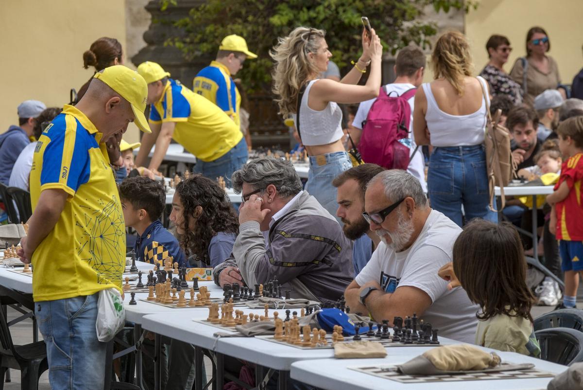 Simultánea de ajedrez en Vegueta, en Las Palmas de Gran Canaria