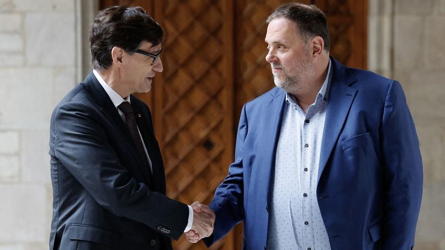 Salvador Illa y Oriol Junqueras, en una imagen de archivo