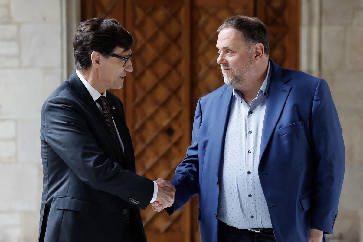 Salvador Illa y Oriol Junqueras, en una imagen de archivo
