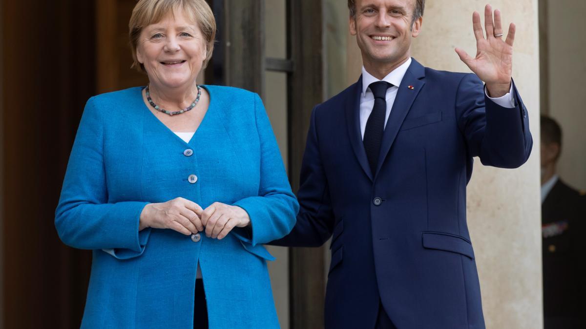 Merkel y Macron se reunieron este jueves en el Elíseo.