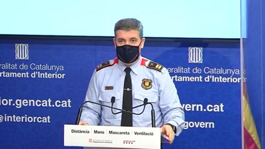 El comisario de los Mossos David Boneta informa del dispositivo para la fiesta 'rave' en Llinars del Vallès