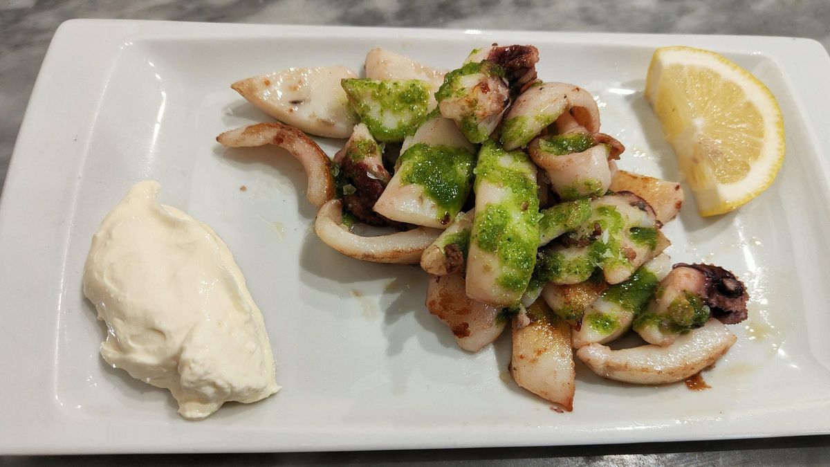 La sepia con ajo y perejil del restaurante Diània.