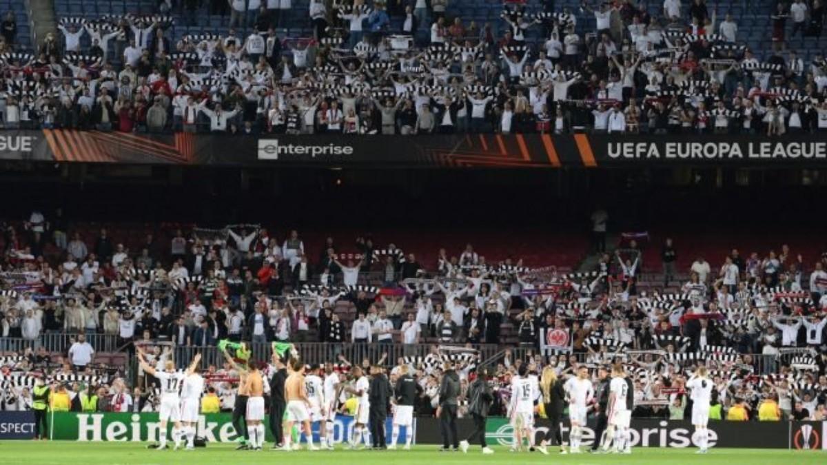 El Camp Nou, anoche