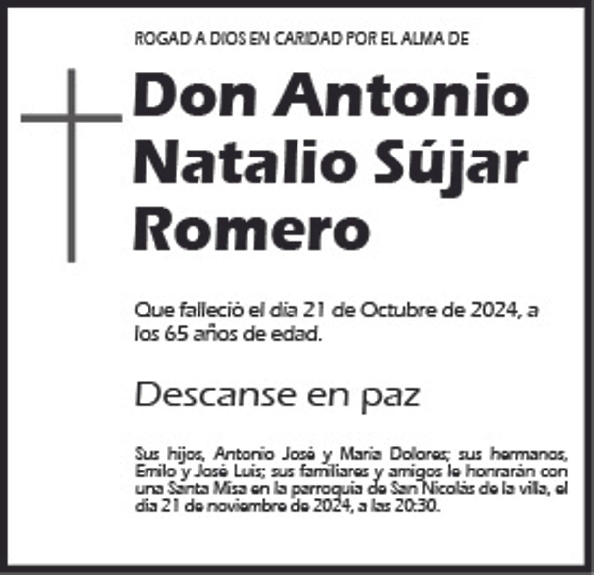 Antonio Natalio Sújar Romero